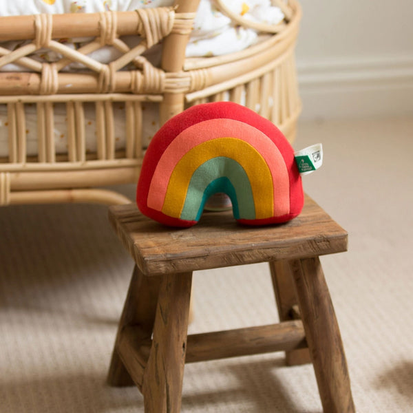 Little Green Radicals organic Rainbow soft toy