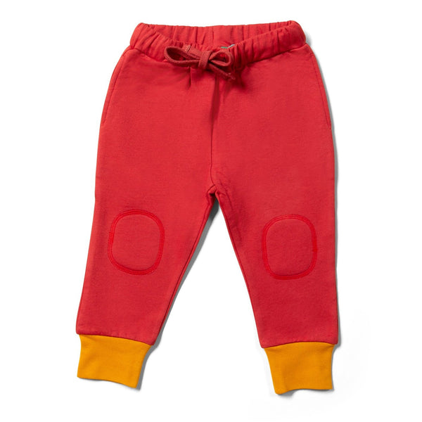 Little Green Radicals organic Joggers- soft red