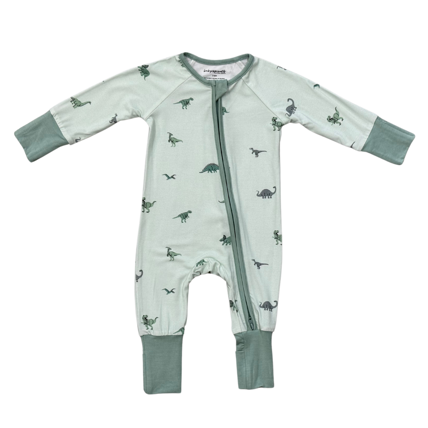 Baby Bamboo Viscose Long Sleeve Zip Romper with Footies | babysprouts