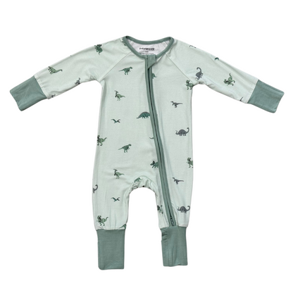 Baby Bamboo Viscose Long Sleeve Zip Romper with Footies | babysprouts