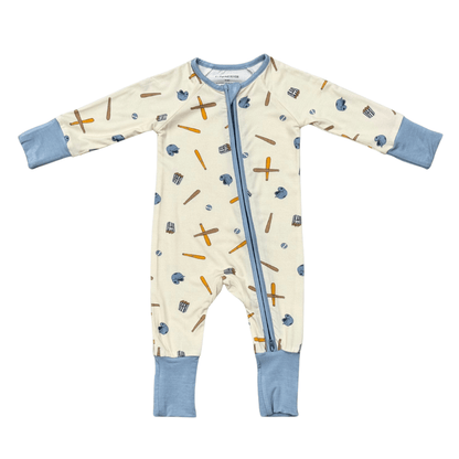 Baby Bamboo Viscose Long Sleeve Zip Romper with Footies | babysprouts