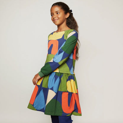 Mon Coeur Organic Cotton Long Sleeve Dress - Fall Shapes