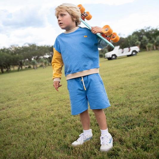 Organic Cotton Colorblock Shorts
