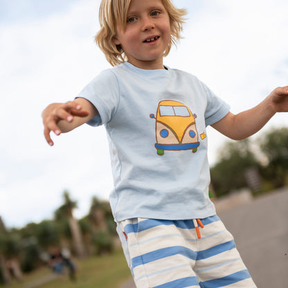 Organic Cotton Shorts - Blue Stripe