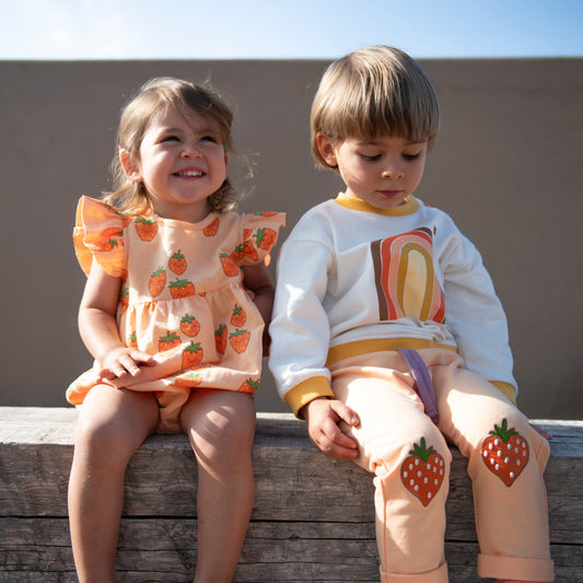 Organic Cotton Joggers - Strawberry Patch
