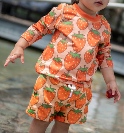 Organic Cotton Shorts - Strawberry