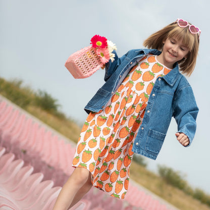 Organic Cotton Tank Dress - Strawberry