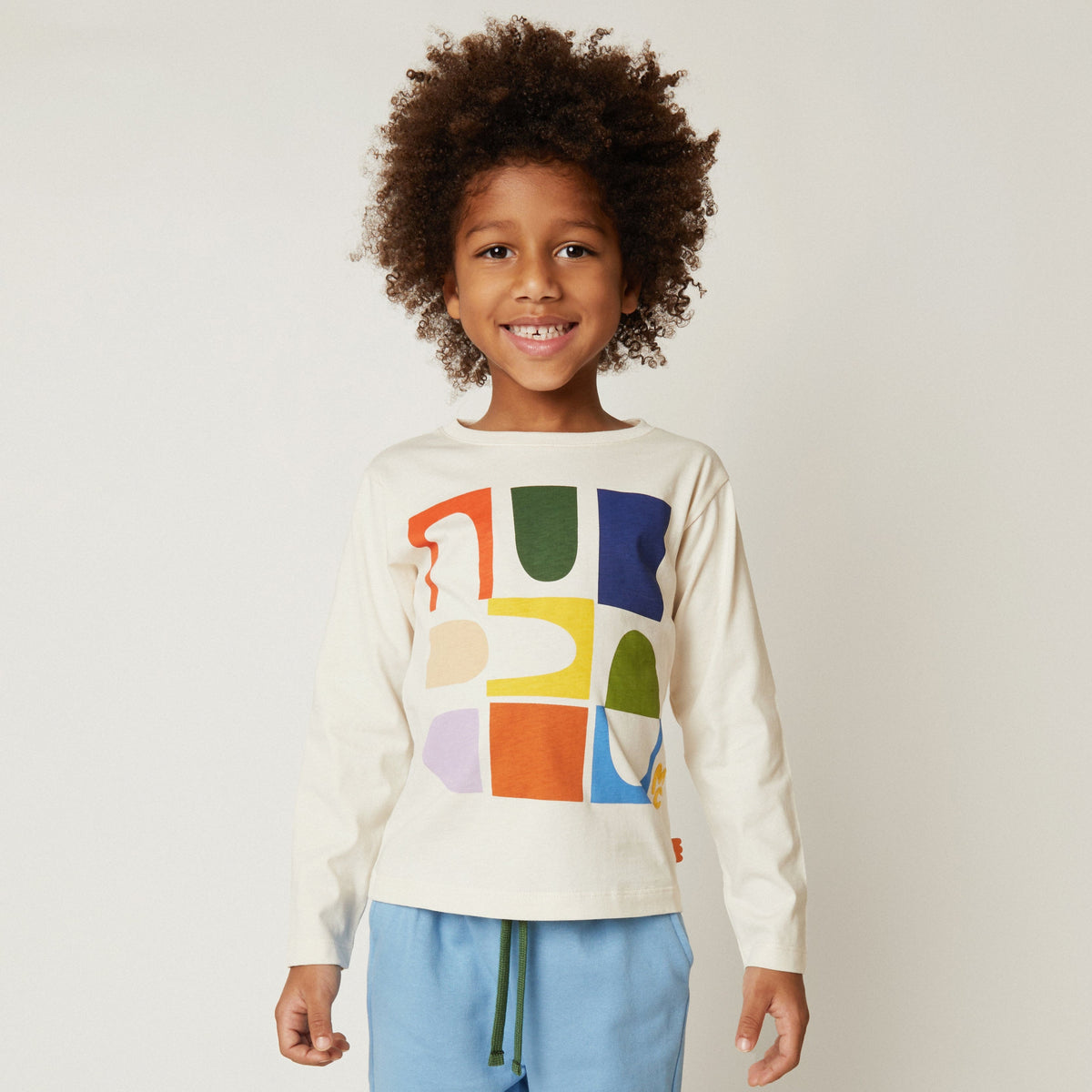 Mon Coeur Organic Cotton Long Sleeve T-Shirt - Shapes