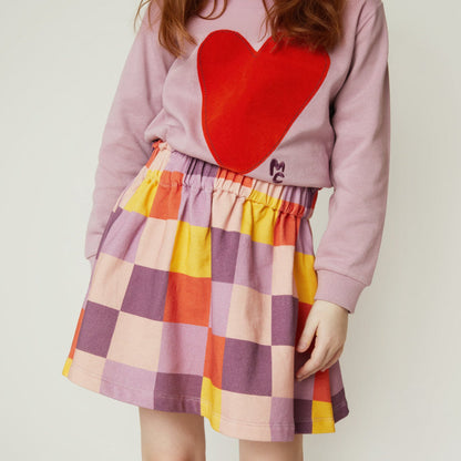Mon Coeur Organic Cotton Skirt - Checkered Twirl