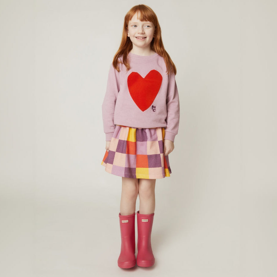 Mon Coeur Organic Cotton Skirt - Checkered Twirl