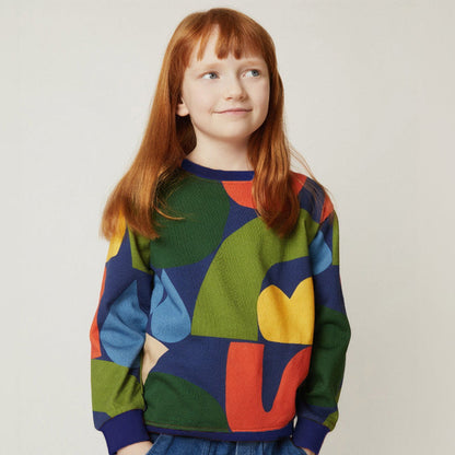Organic Cotton Sweatshirt - Fall Shapes