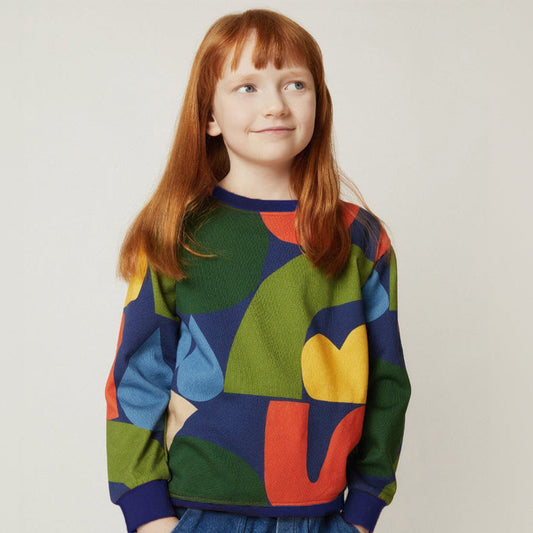 Organic Cotton Sweatshirt - Fall Shapes