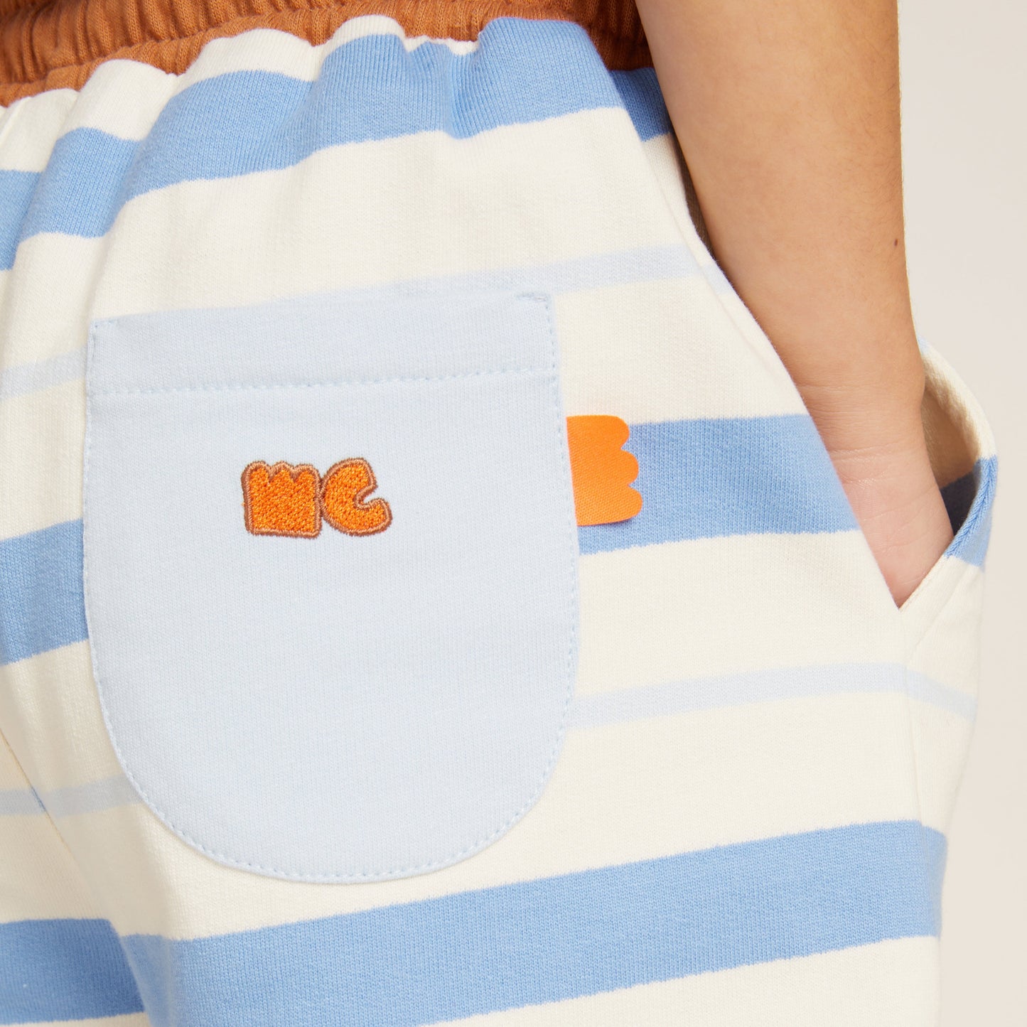 Organic Cotton Shorts - Blue Stripe