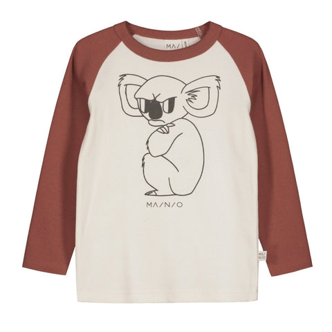 Mainio organic Ribbed shirt- grumpy koala