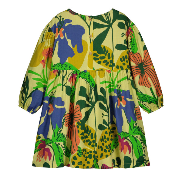 Mainio organic Jungle muslin dress, back