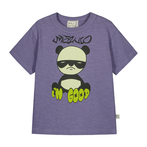 Mainio organic Short sleeve t shirt- spy panda