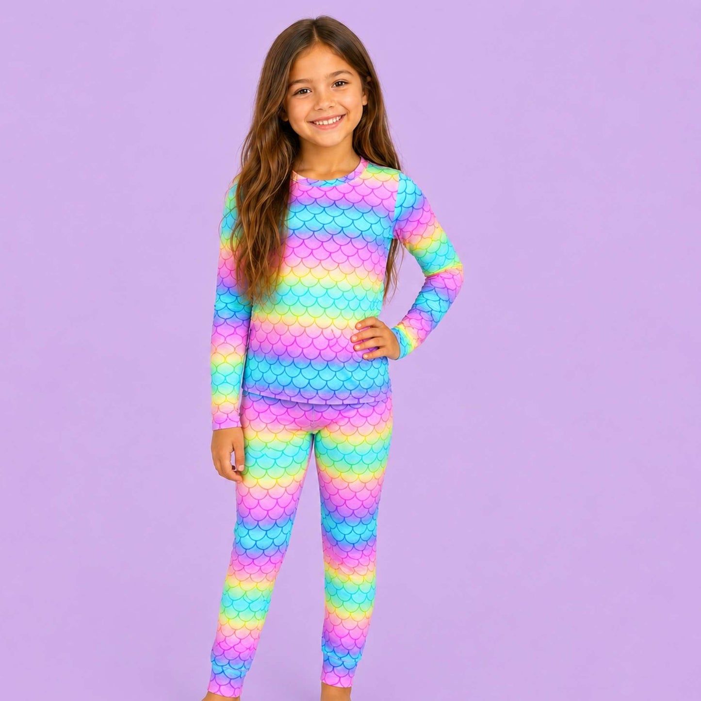 Modal Pajama Set - Mermaids