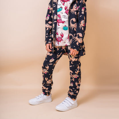 Mullido Organic Boys' Sweatpants- Scorpion, Black