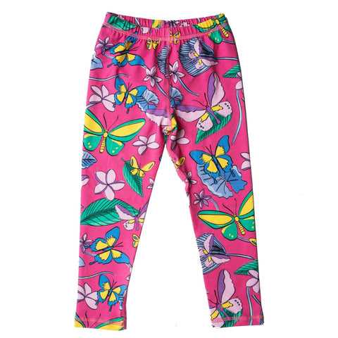 Mullido organic Leggings- butterflies, pink