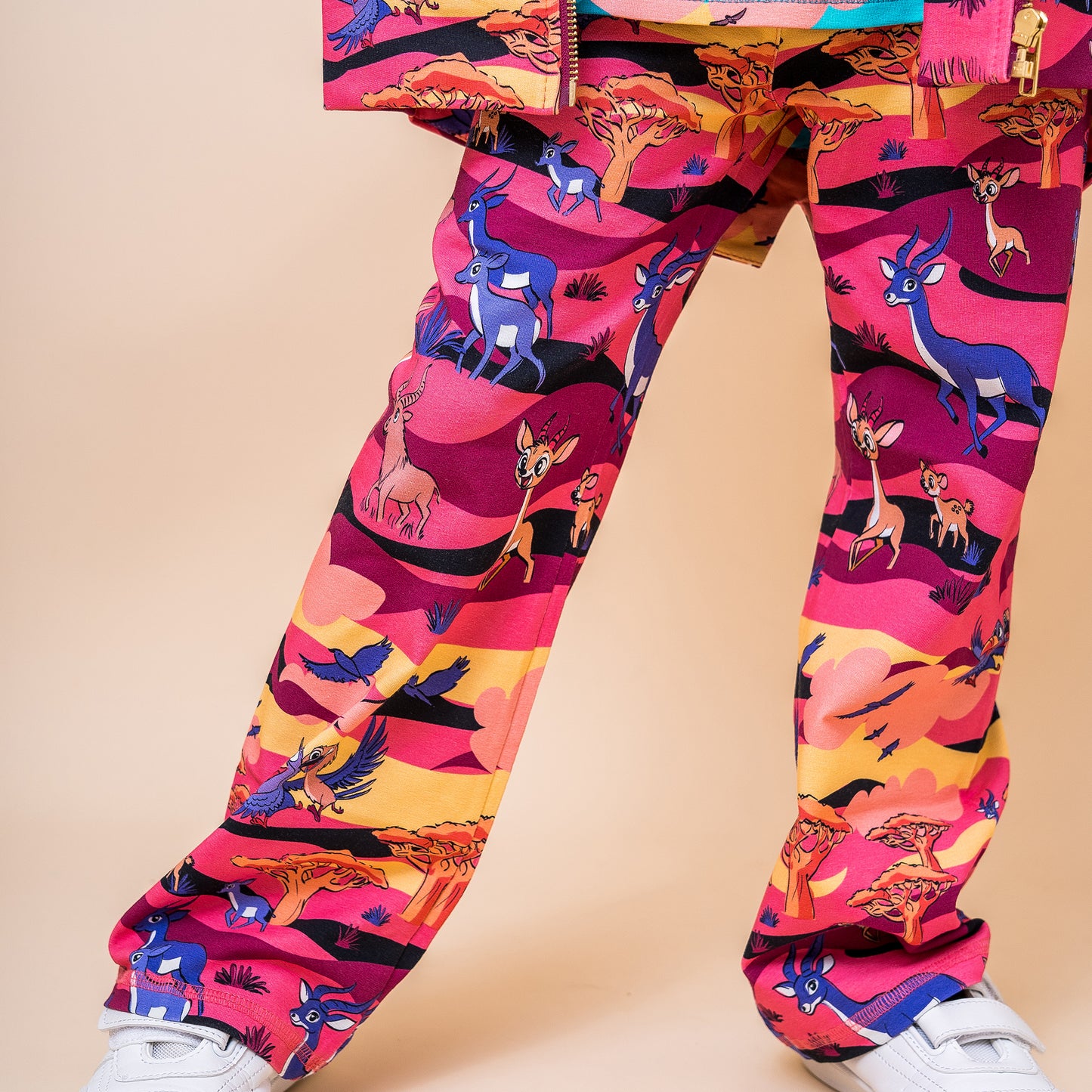 Mullido Girls' Organic Flare Pants- Savanna, Purple