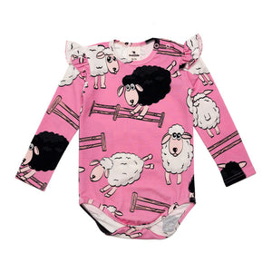 Mullido organic Bodysuit- pink sheep