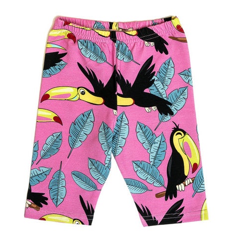 Mullido organic Bike shorts- pink toucan
