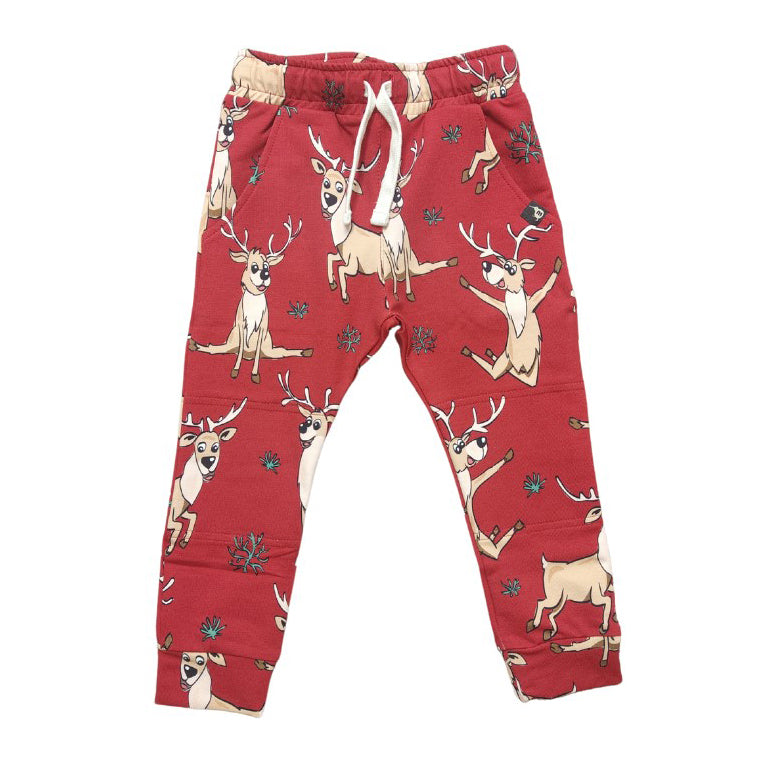 Mullido organic Sweatpants- red reindeer