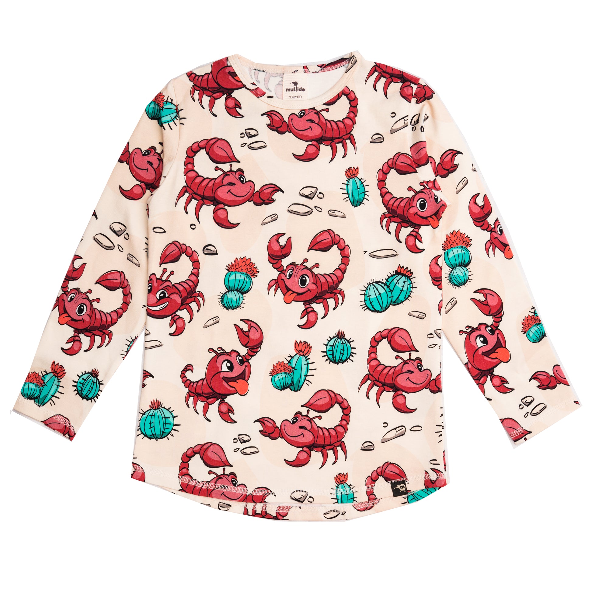 Mullido Organic Kids' Long Sleeved Top- Scorpion, Vanilla