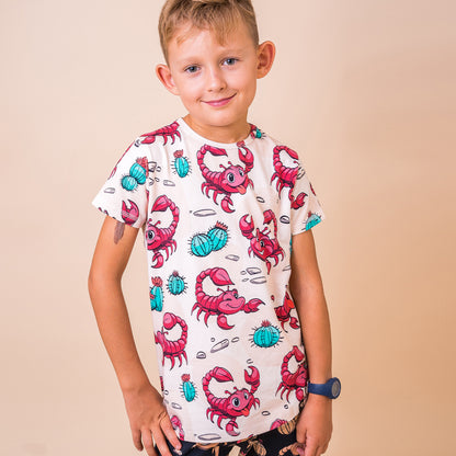 Mullido Organic Kids' Long Sleeved Top- Scorpion, Vanilla