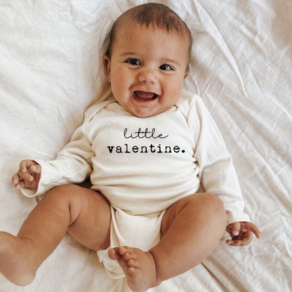 Organic Baby Bodysuit Long Sleeve- Little Valentine