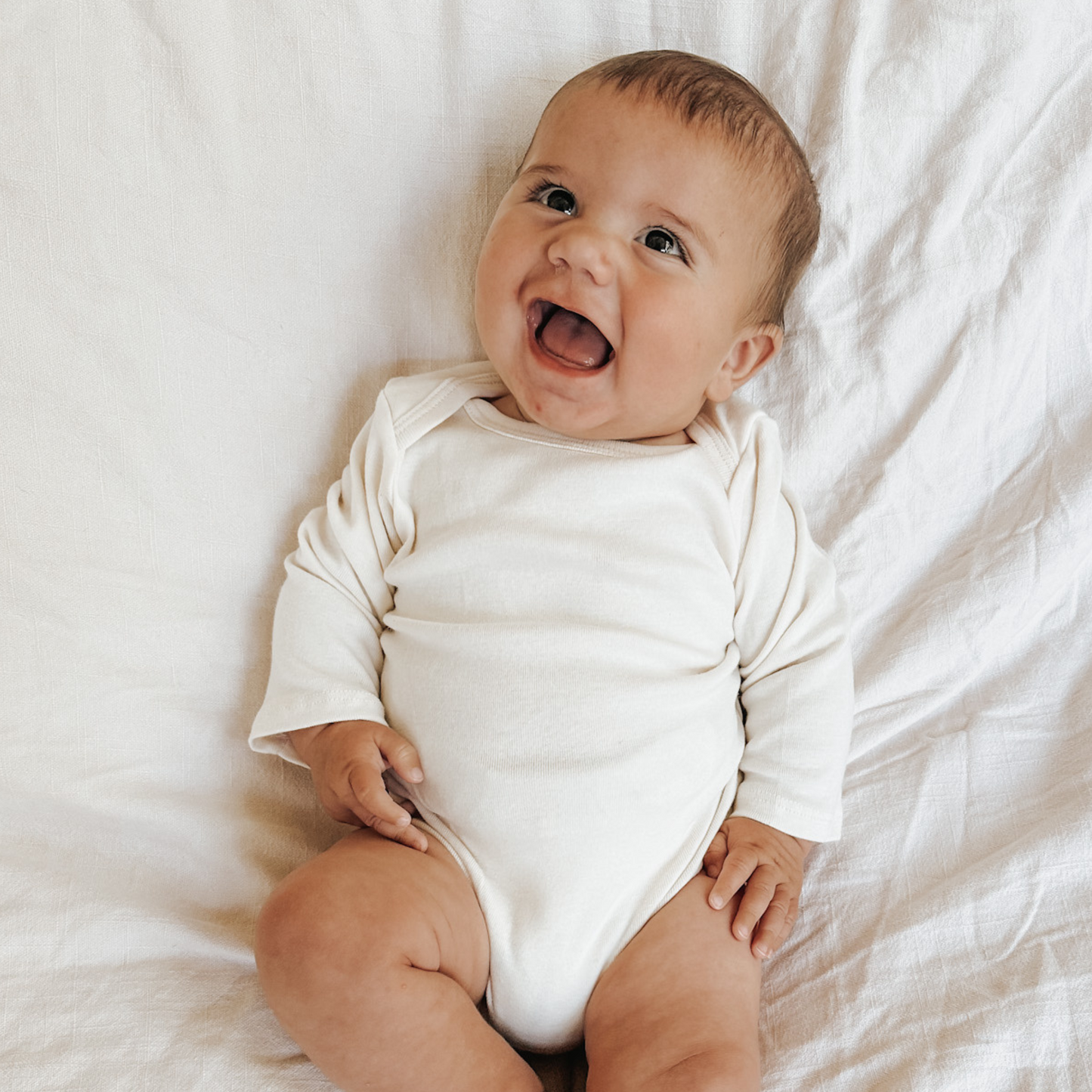 3-Pack Organic Long Sleeve Baby Bodysuits - Made in USA | Tenth & Pine