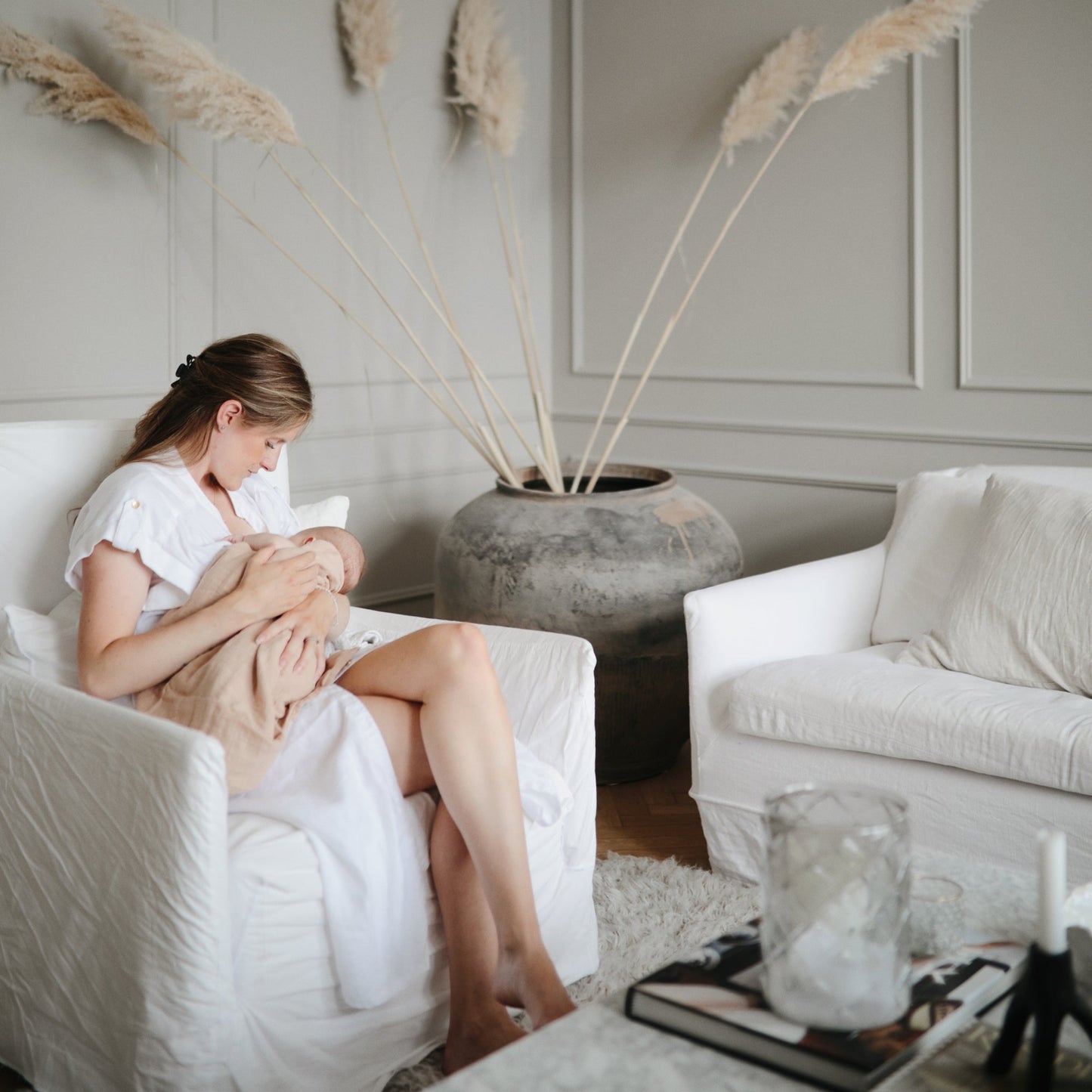 Muslin swaddle blanket, various colors*