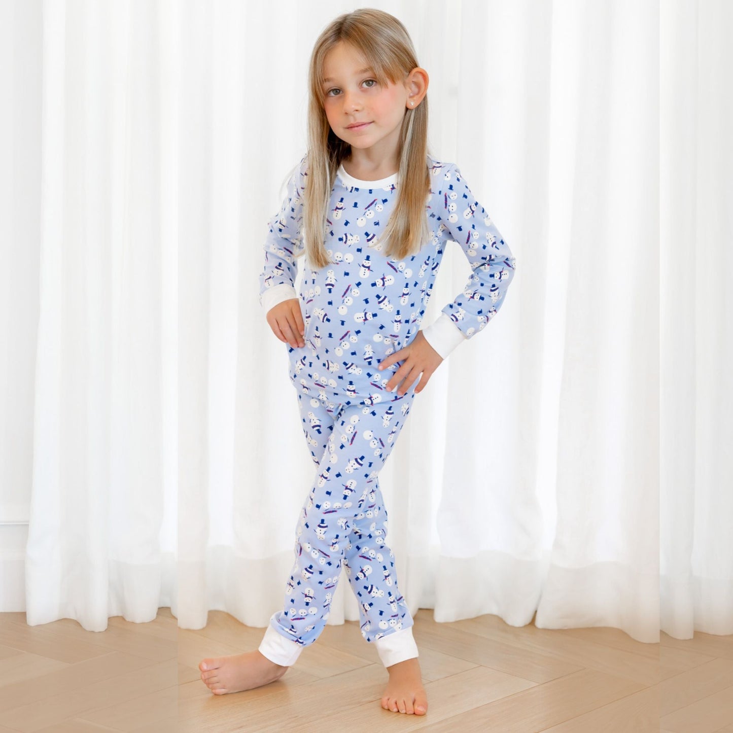 Organic Cotton Pajama Set - Winter Snowmen