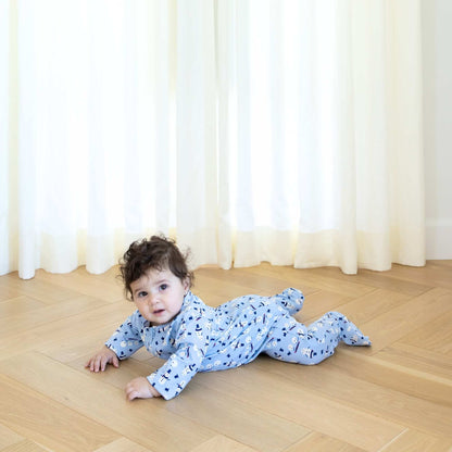 Organic Cotton Footie Pajamas - Winter Snowmen