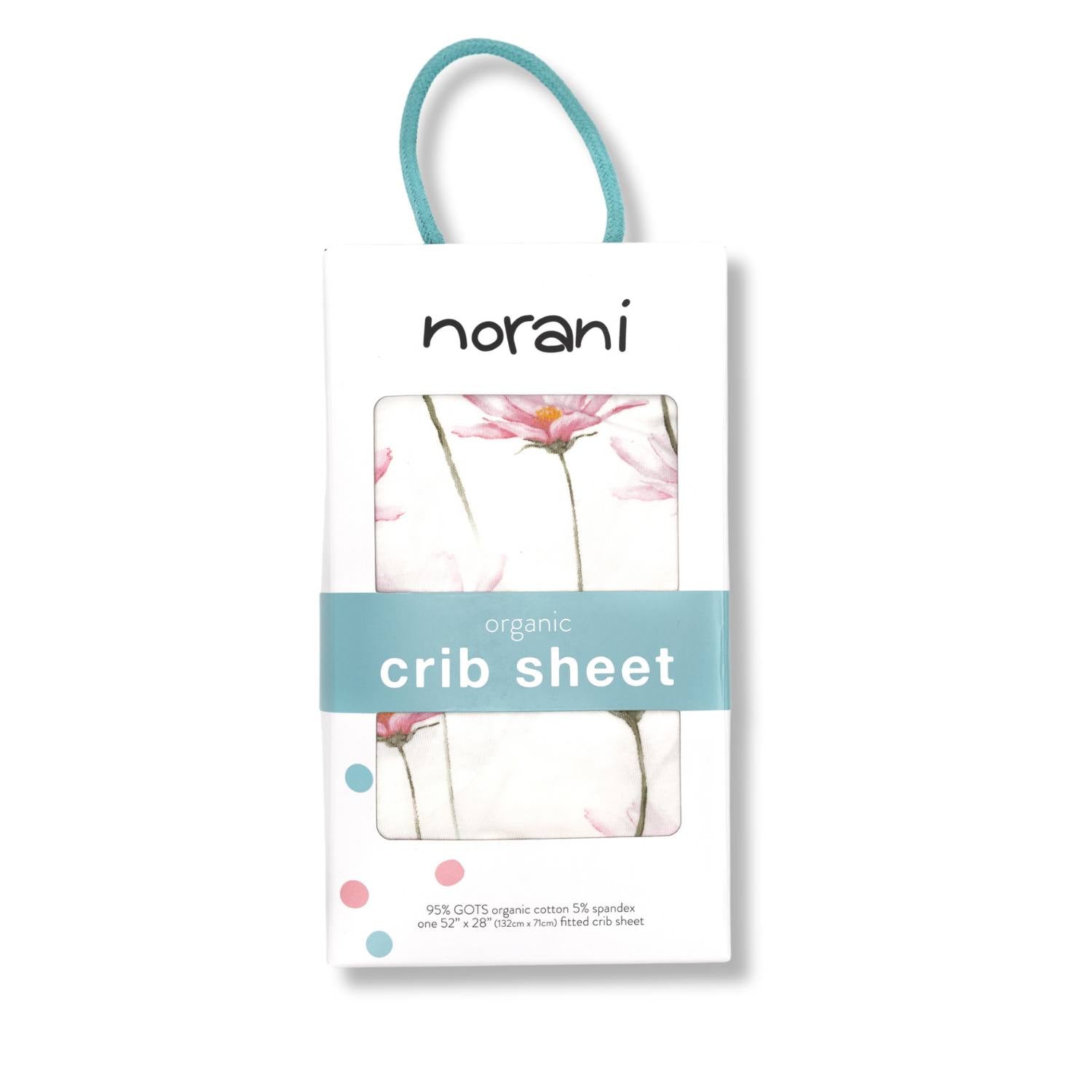 Pink Petals Organic Crib Sheet - GOTS Certified | Norani Baby