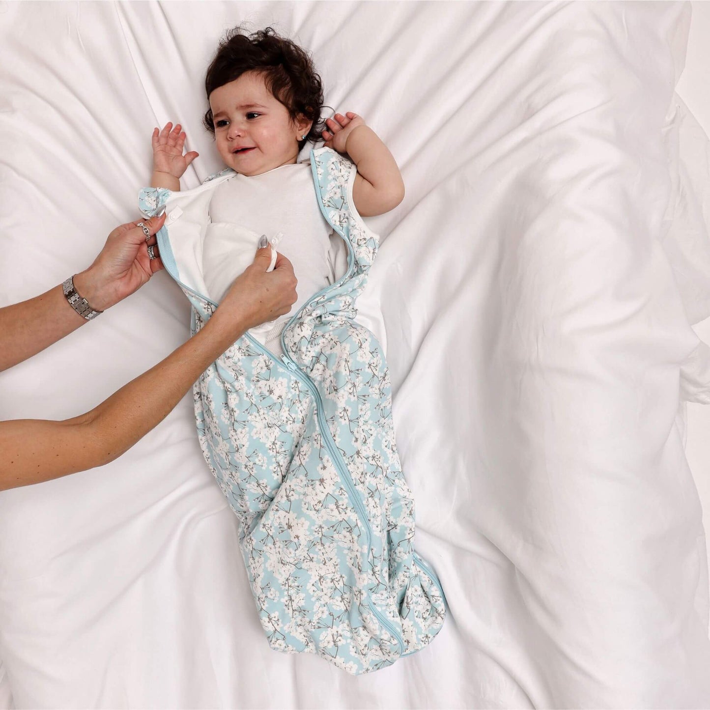 One & Done All-Season Sleep Sack - Cherry Blossoms | Norani Baby