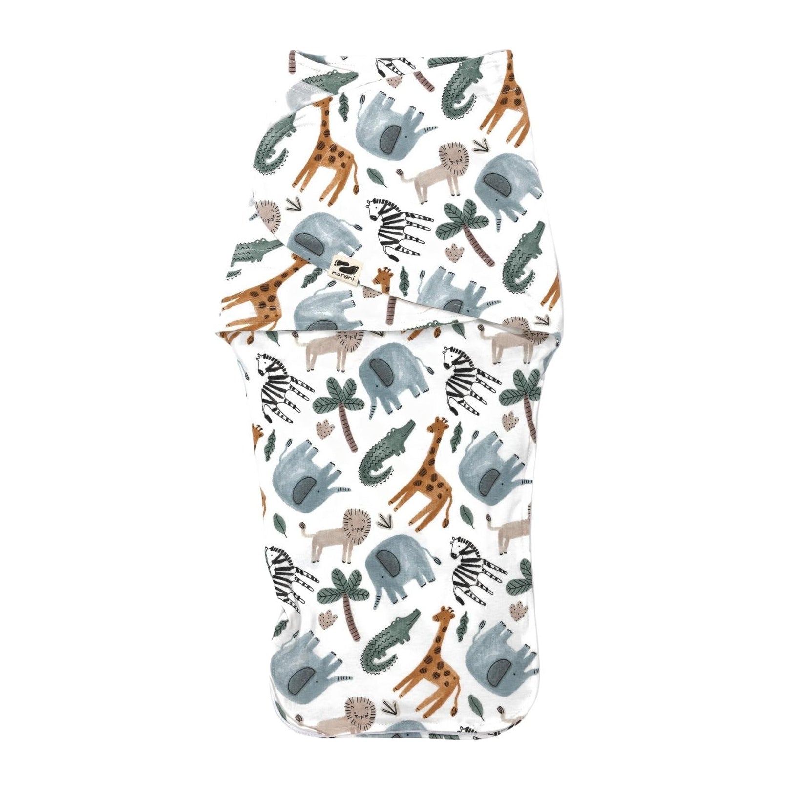 Safari Animals Organic Swaddle Sleep Pod | Norani Baby