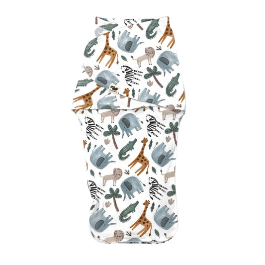 Safari Animals Organic Swaddle Sleep Pod | Norani Baby