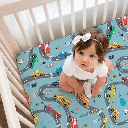 Cars Organic Crib Sheet - GOTS Certified | Norani Baby
