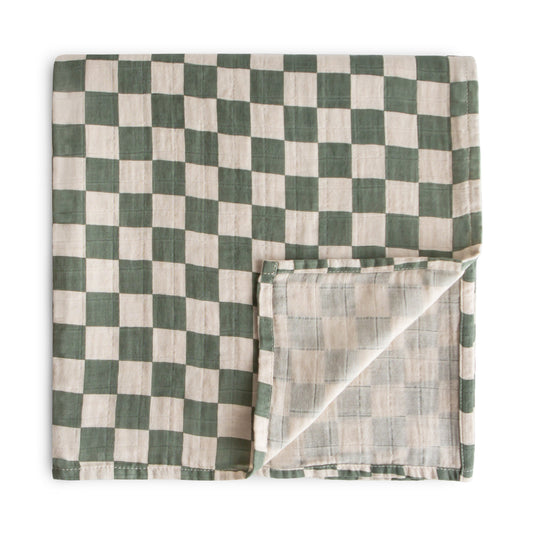 Organic Cotton Muslin Swaddle Blanket - Various Colors | Mushie