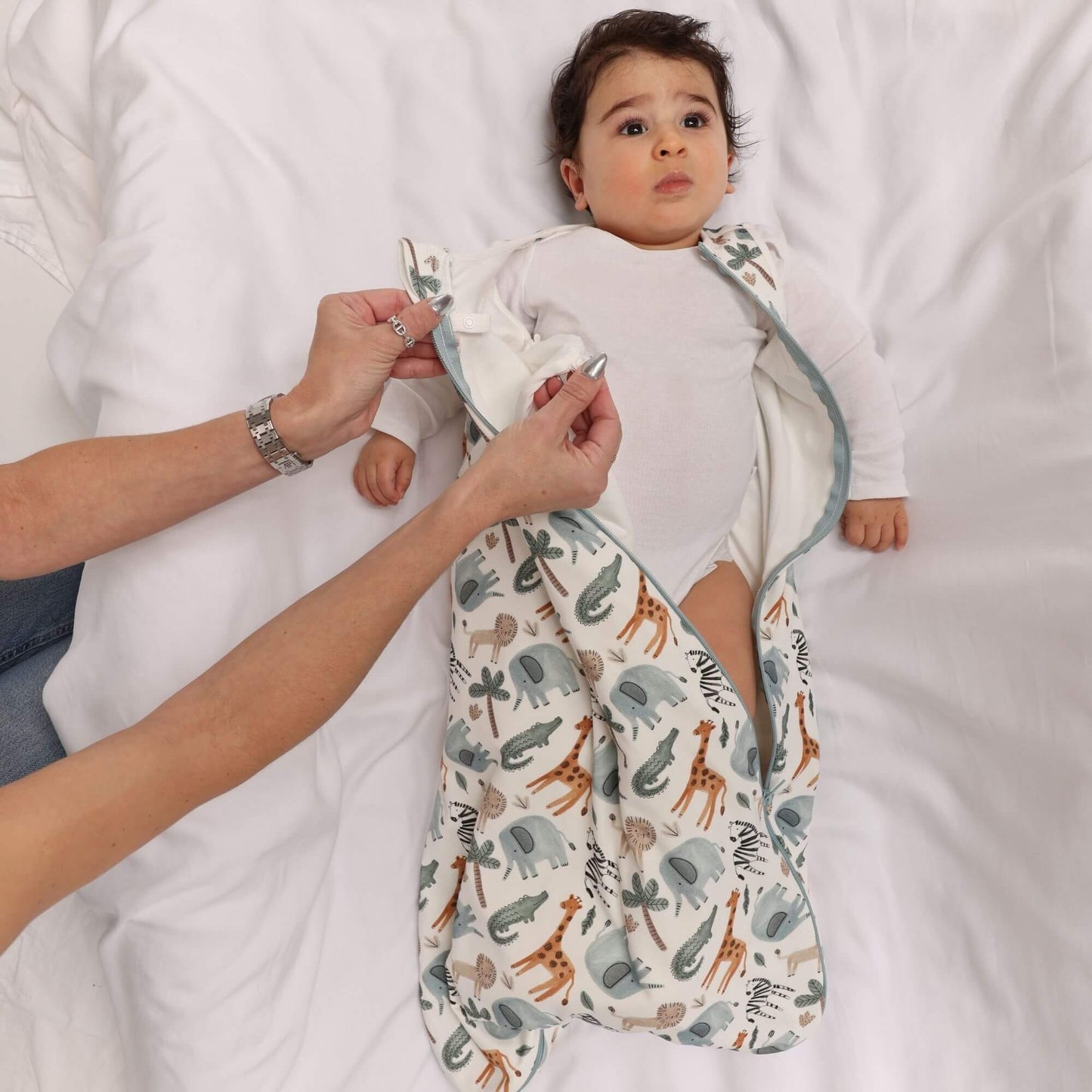 One & Done All-Season Sleep Sack - Safari Animals | Norani Baby