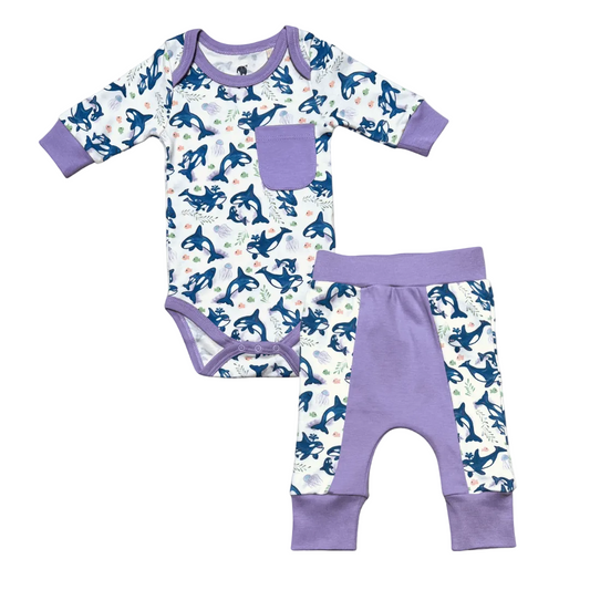Kolorful Bodysuit & pants set- orca*