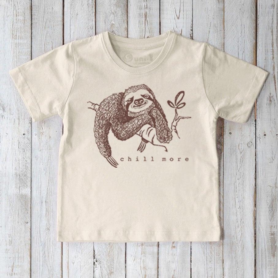 Chill More Sloth Organic Cotton T-Shirt for Kids | Uni-T