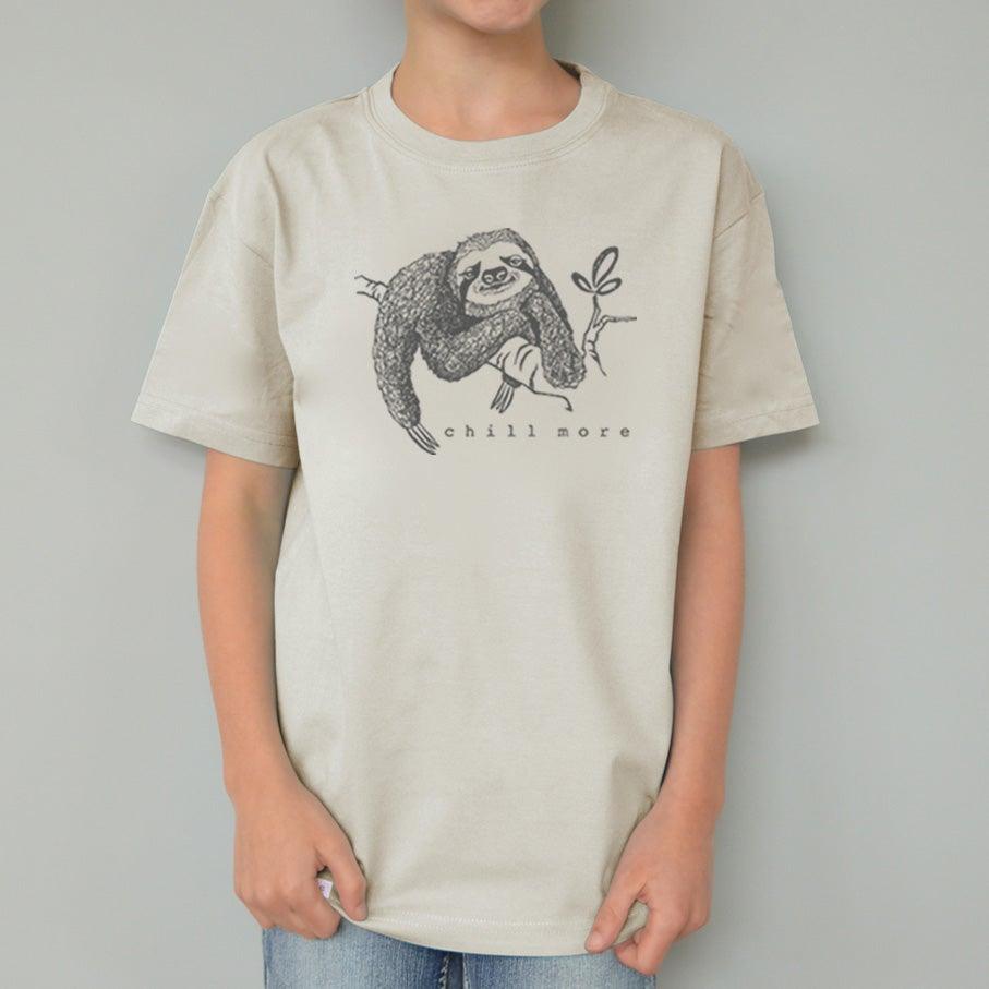 Chill More Sloth Organic Cotton T-Shirt for Kids | Uni-T