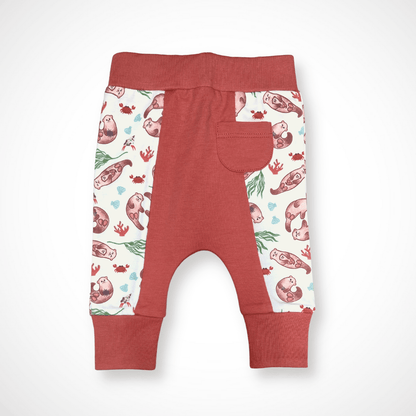 Kolorful Organic Pima Cotton Babies' Long-Sleeved Bodysuit & Pants Set- Otter