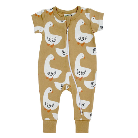 Parade Organics Zip romper- goose