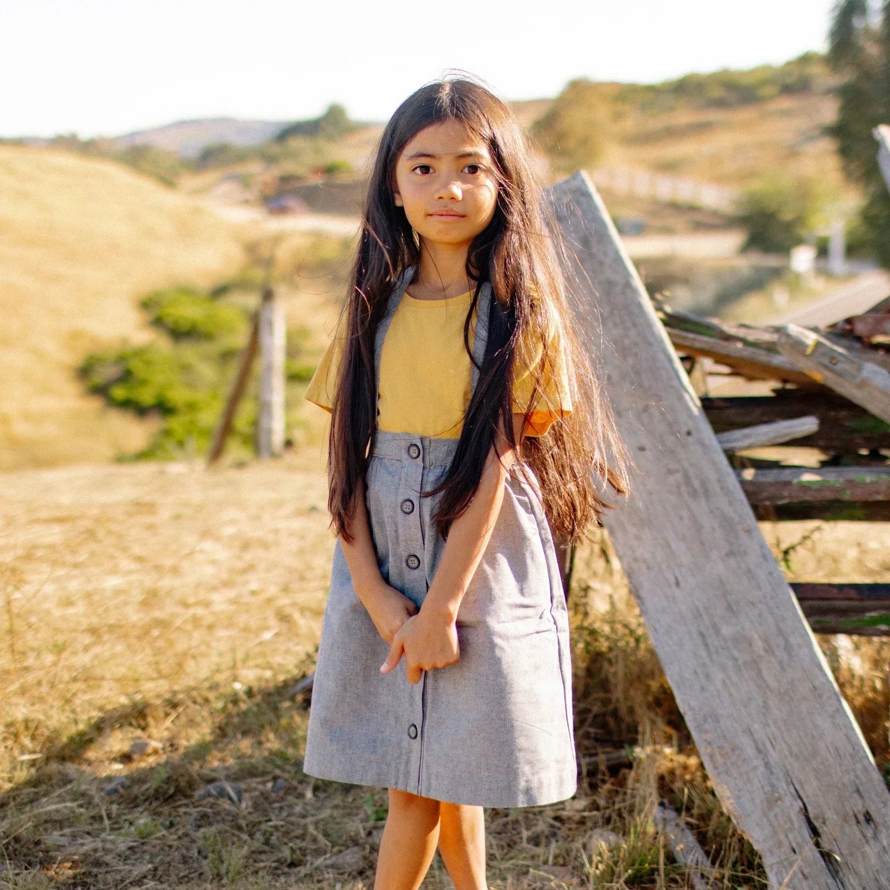 Organic Cotton 2-in-1 Kids Pinafore Skirt | Jackalo
