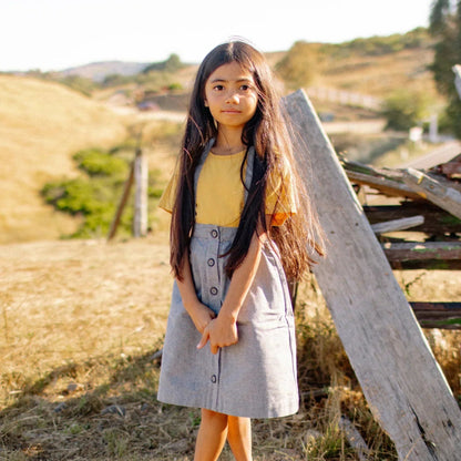 Organic Cotton 2-in-1 Kids Pinafore Skirt | Jackalo
