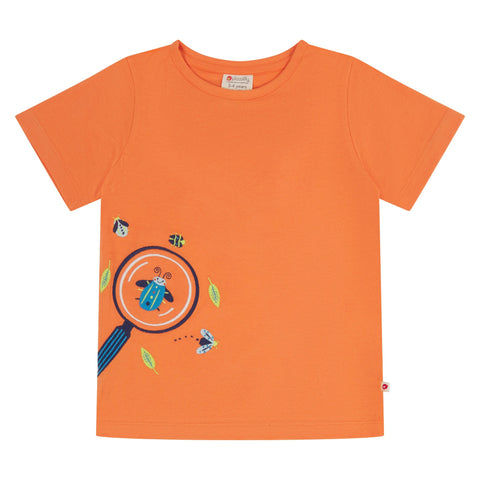 Piccalilly organic Short sleeve top- bug explorer