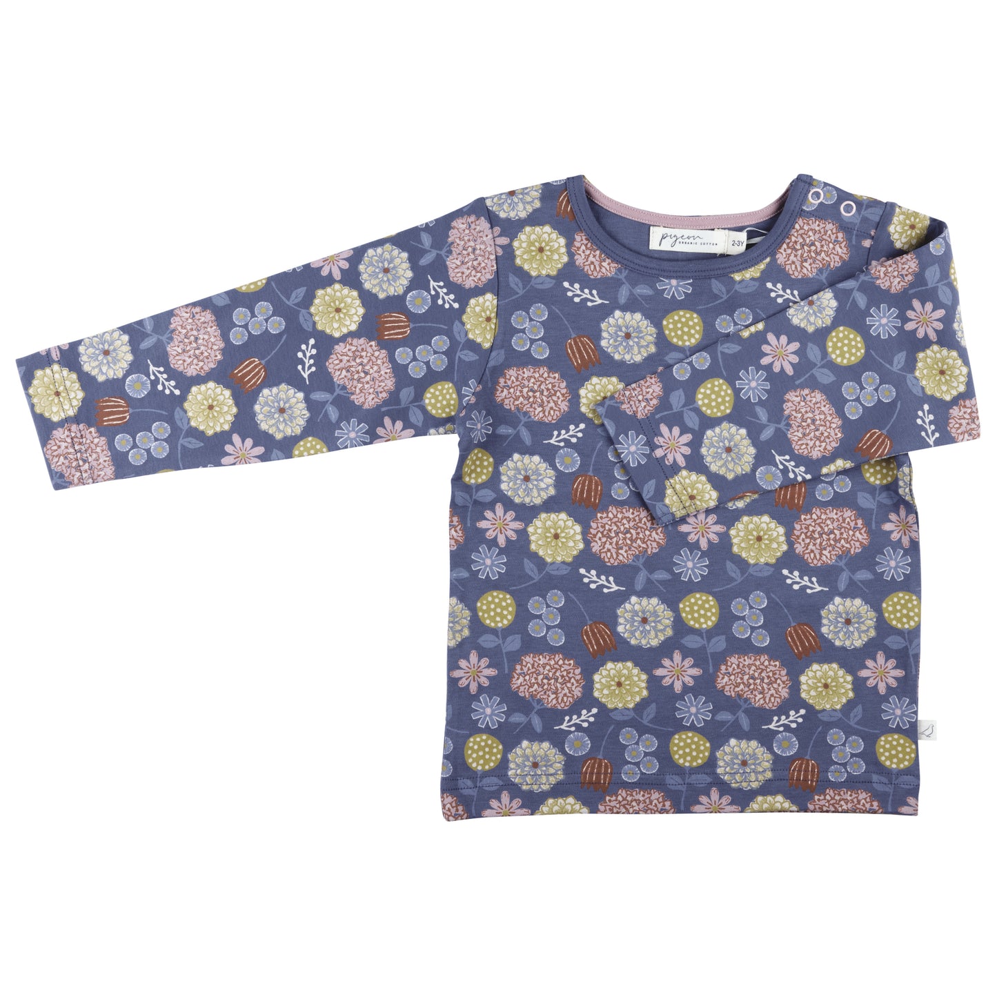 Pigeon Organics Girls' Long Sleeved T-Shirt- Winter Bloom
